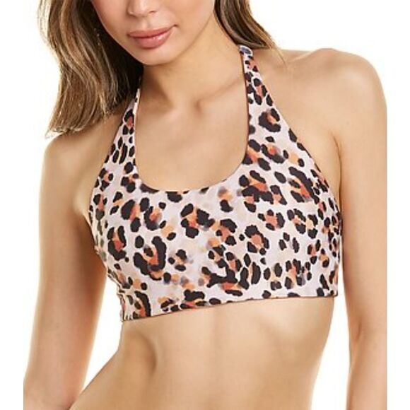 Beach Riot Women's Rocky Top Racerback Watercolor Leopard‎ XS Cream Extra Small - Picture 1 of 14